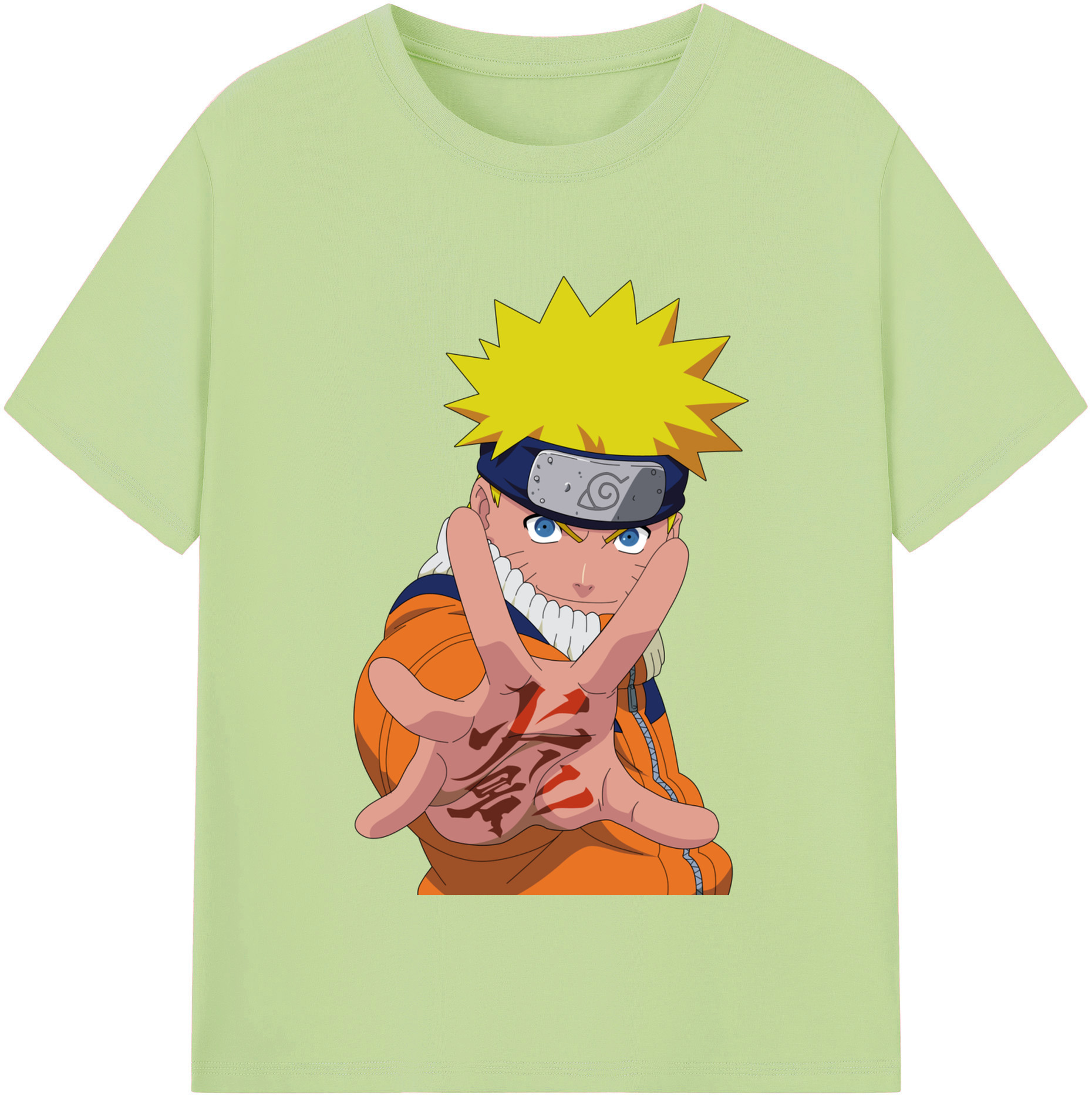 （画像用） NARUTO -ナルト- うずまき ナルト Uzumaki Naruto 綿100％半袖Tシャツ（フロントプリント）